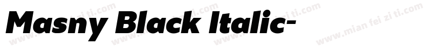 Masny Black Italic字体转换